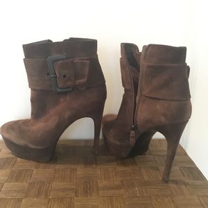 Via Spiga Women’s Demetria suede platform boots.